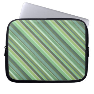 Funda Para Portátil Rayas diagonales de color verde oliva