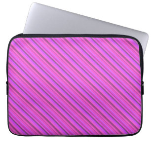 Funda Para Portátil Rayas diagonales rosas