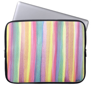 Funda Para Portátil Rayas geométricas coloreadas de color de agua