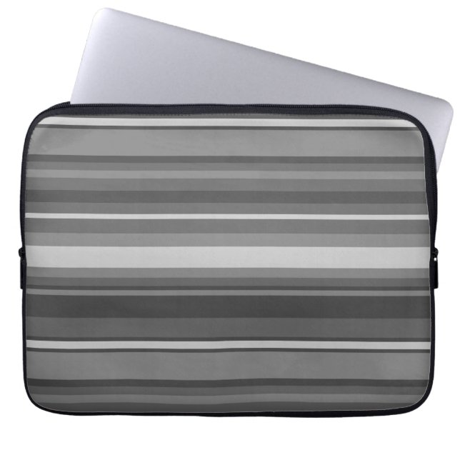 Funda Para Portátil Rayas grises (Frente)