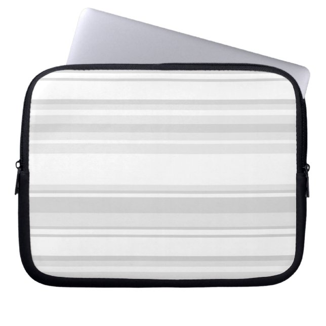 Funda Para Portátil Rayas grises claras (Frente)