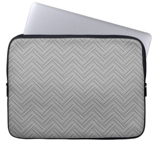 Funda Para Portátil Rayas grises de doble trama