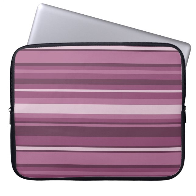 Funda Para Portátil Rayas malvas (Frente)