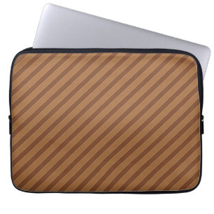 Funda Para Portátil Rayas marrones clásicas