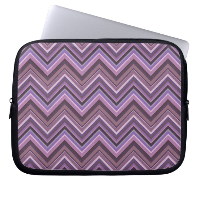 Funda Para Portátil Rayas Mauve zigzag (Frente)
