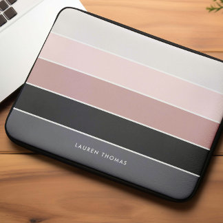 Funda Para Portátil Rayas modernas y onduladas personalizadas