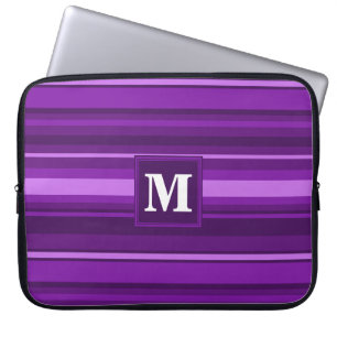 Funda Para Portátil Rayas moradas monográficas