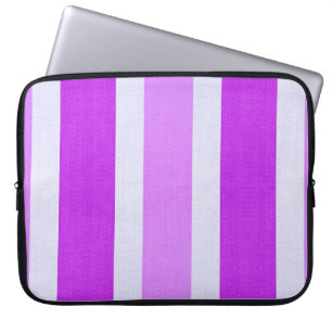 Funda Para Portátil Rayas moradas y blancas