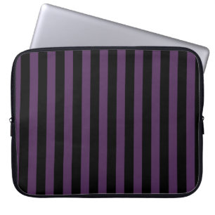 Funda Para Portátil Rayas moradas y negras oscuras
