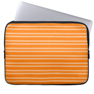 Funda Para Portátil Rayas Naranjas Patrón Continuo