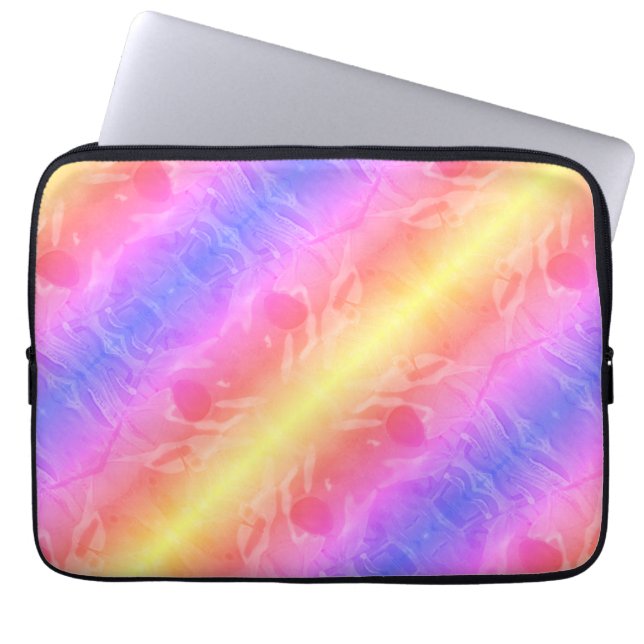 Funda Para Portátil rayas pastel abstractas (Frente)