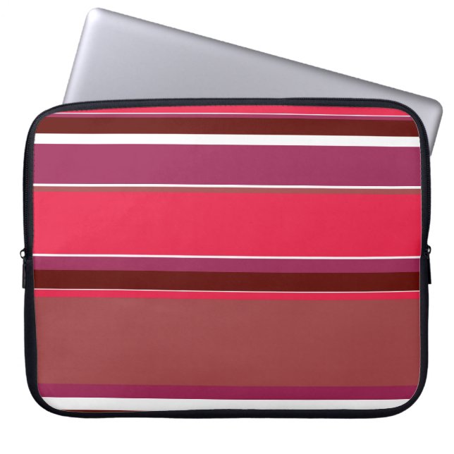 Funda Para Portátil Rayas rojas (Frente)