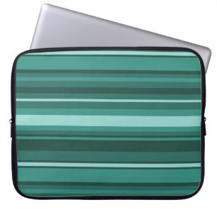 Funda Para Portátil rayas verde azuladas