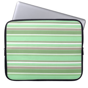 Funda Para Portátil Rayas verdes pálidas