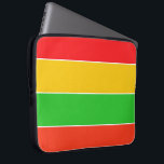 Funda Para Portátil Rayas verdes rojas, amarillas y limínicas<br><div class="desc">Manga de neopreno con estribos luminosos y alegres con estampado,  que presenta color rojo,  amarillo y verde limón. Puede agregar texto o iniciales para personalizar. Por https://www.zazzle.com/store/celestesheffey</div>