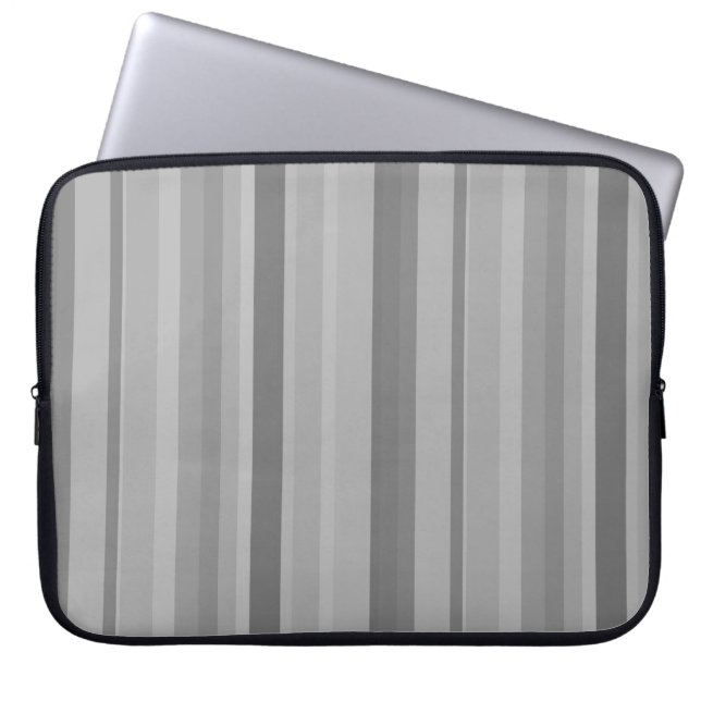 Funda Para Portátil Rayas verticales grises (Frente)