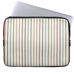 Funda Para Portátil Rayas verticales minimalistas en tonos terrosos bo