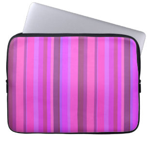 Funda Para Portátil Rayas verticales rosas