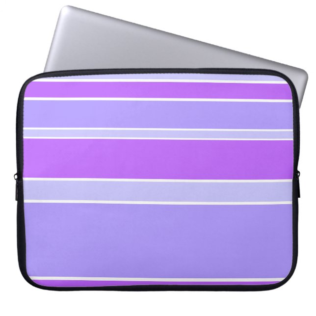 Funda Para Portátil Rayas violetas (Frente)