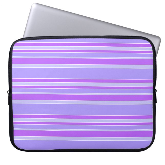Funda Para Portátil Rayas violetas (Frente)