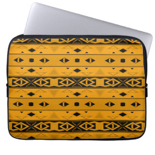 Funda Para Portátil Rayas y formas geométricas amarillo negro