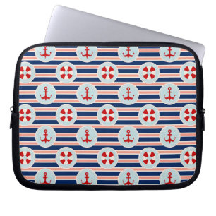 Funda Para Portátil Rayas y modelo de puntos náuticos