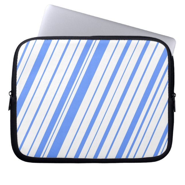 Funda Para Portátil Rayo diagonal ~ Azul de Cornflower (Frente)