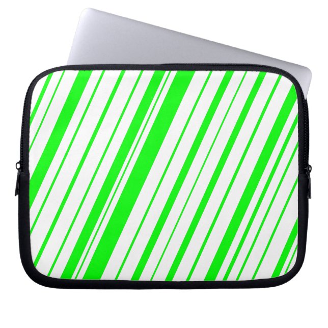 Funda Para Portátil Rayo diagonal ~ Lime (Frente)