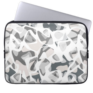 Funda Para Portátil Rayos de color gris claro Abstracto patrón manchad
