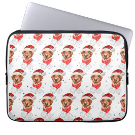 Funda Para Portátil Raza de perro Labrador Navidad