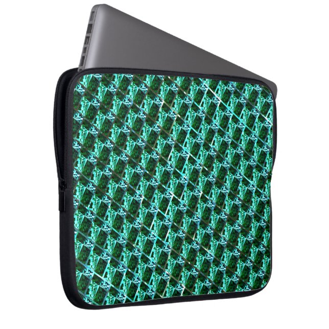 Funda Para Portátil ¿Rectángulo verde azul o efecto ladrillo? (Anverso derecho)