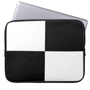 Funda Para Portátil Rectángulos en blanco y negro