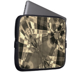 Funda Para Portátil Rectángulos inclinados en tonos madera o beige