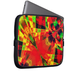 Funda Para Portátil Rectángulos inclinados o estirados...amarillo rojo