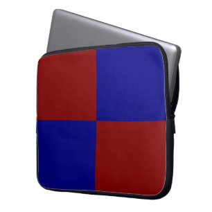 Funda Para Portátil Rectángulos rojo y azul oscuro