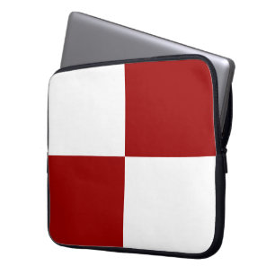 Funda Para Portátil Rectángulos rojo y blanco