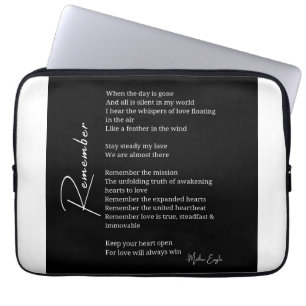 Funda Para Portátil Recuerde el amor poema poster decoración de arte n