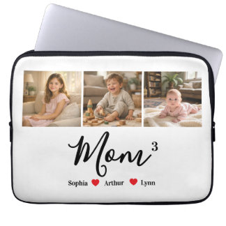 Funda Para Portátil Recuerdo Minimalista Moderno con Foto y Nombre de