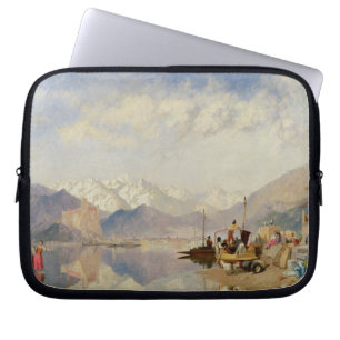 Funda Para Portátil Recuerdos del Lago Maggiore, día de mercado en