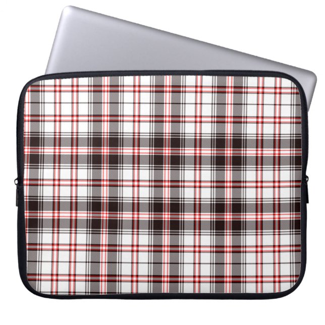 Funda Para Portátil Red and Black Plaid Pattern (Frente)