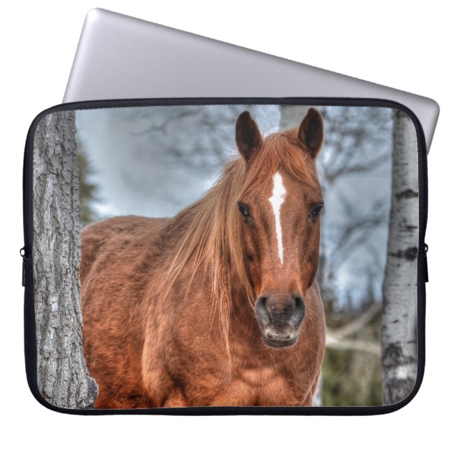 Funda Para Portátil Red Dun Ranch Horse Animal lover Photo (Frente)