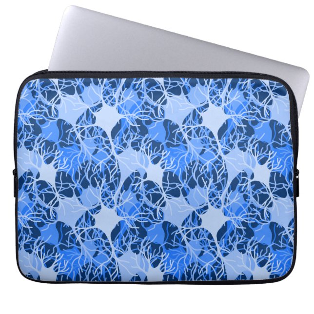 Funda Para Portátil Red Neuronal Neuronas Azules (Frente)