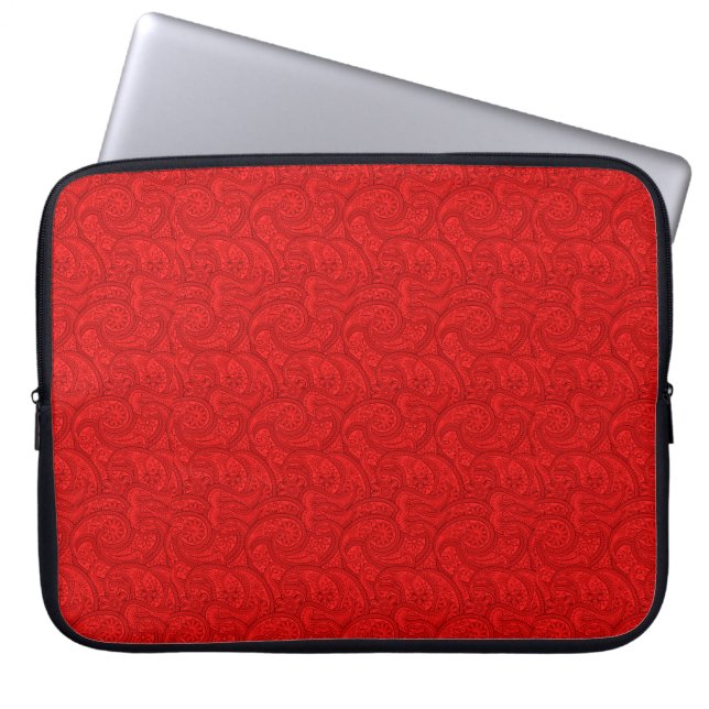 Funda Para Portátil Red Paisley (Frente)