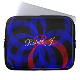 Funda Para Portátil Red Revolving Accent Geometric Electronics Bag