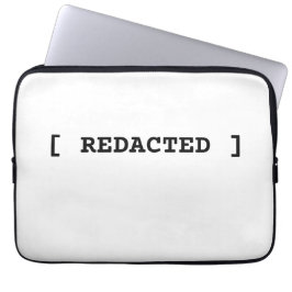 Funda Para Portátil [ REDACTED ] Minimalist Typographic Professional 