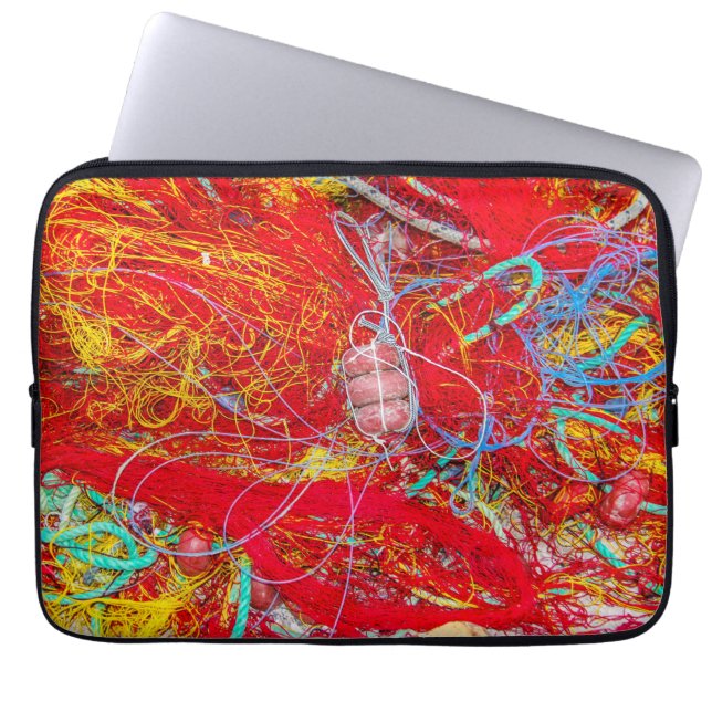 Funda Para Portátil Redes de pesca coloridas (Frente)