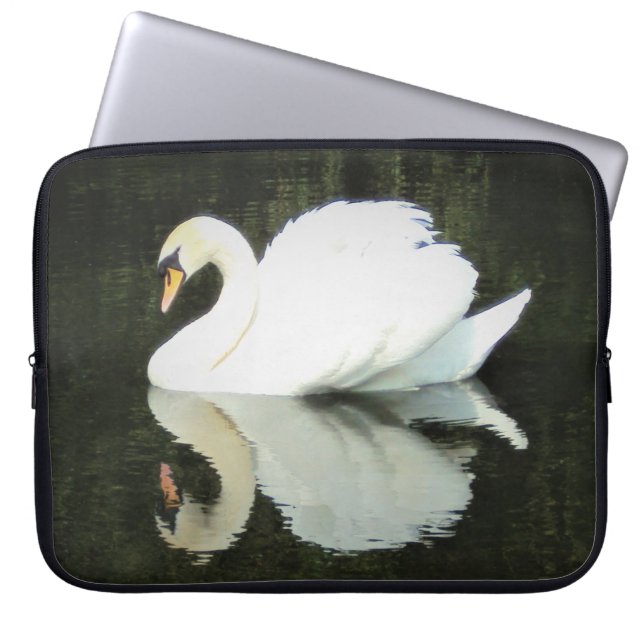 Funda Para Portátil Reflexión real del cisne (Frente)