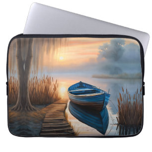 Funda Para Portátil Reflexión sobre el cielo de la mañana de un barco