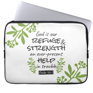 Funda Para Portátil Refugio divino - Salmo 46:1 por Confort Espiritual