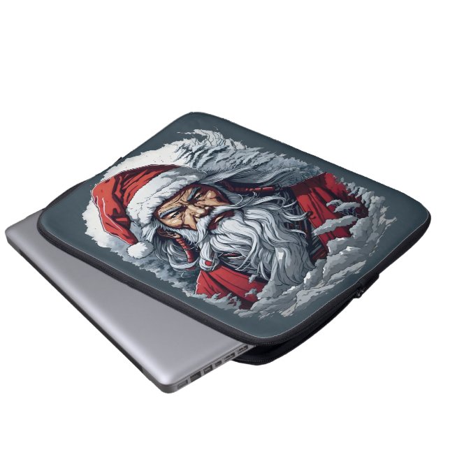 Funda Para Portátil Regalo de arte de los Navidades de Samurai Santa W (Inferior anverso)